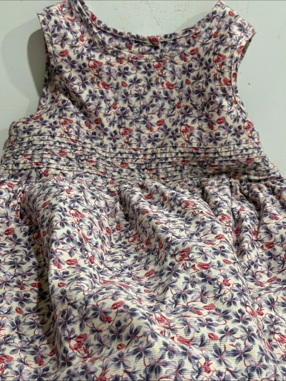 Vintage 80’s Laura Ashley Cotton dress Girls size 2 Purple Peach Blossom Floral